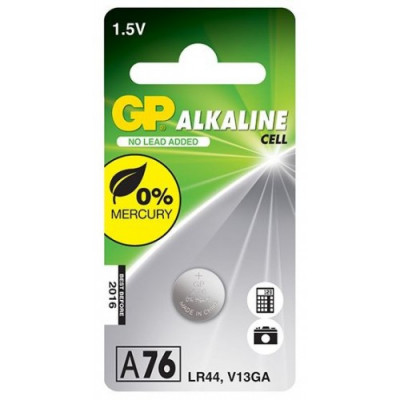 Battery Alkaline Button GP LR44 1.5V 1 pc