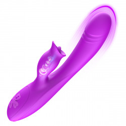 Paloqueth Pulsating Vibrator with Clitoral Licking Purple