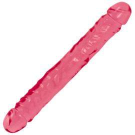 Doc Johnson Crystal Jellies Jr. Double Dong 12" Pink