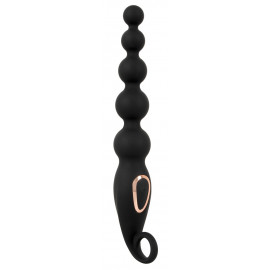 Anos Anal Beads with Vibration Black