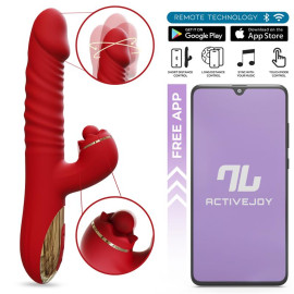 InToYou App Series Ascen Thrusting & Waving Vibrator with App Red