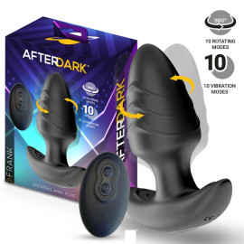 AfterDark Frank Rotating 7 vibrating Anal Plug with Remote Control Black