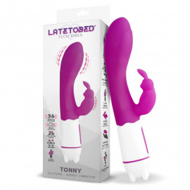 LateToBed Tonny G Spot Vibrator 36 Functions Silicone USB Purple