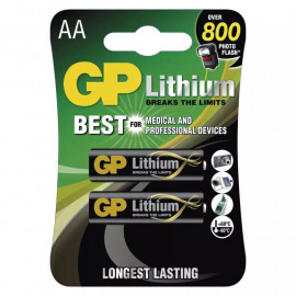 GP Lithium Battery AA (FR6) 2 pack