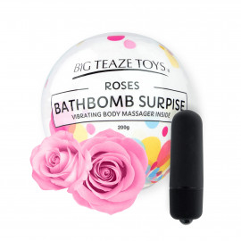 Big Teaze Toys Bath Bomb Surprise with Vibrating Body Massager Rose