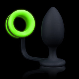 Ouch! Glow in the Dark Butt Plug with Cock Ring