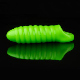Ouch! Glow in the Dark Swirl Thick Stretchy Penis Sleeve