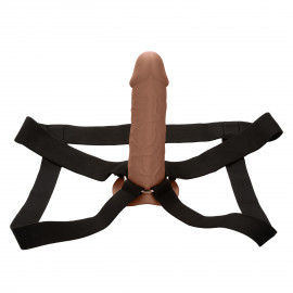 California Exotics Performance Maxx Life-Like Extension with Harness Brown