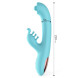 Action Murly Triple Function G-Spot Rabbit Vibrator with Massaging Ball 3 Motors Tuquoise