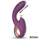 Action Vinca Triple Function Vibrator with Clit Hitting Ball & Thrusting Purple