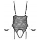 Cottelli Bondage Crotchless Suspender Body Harness Floral Lace 2643502 Black