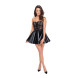 Noir Handmade Exclusive Short Powerwetlook & Lace Dress 2718561 Black
