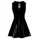 Black Level Vinyl Dress with Lace 2851547 Black