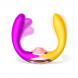 Action Two Lovers Couples Vibe 3in1 with Finger and Suction Yellow-Purple