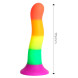 Engily Ross Dildox Liquid Silicone Dildo 18cm Rainbow