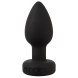 Anos RC Flashing Butt Plug with Vibration Black
