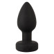 Anos RC Flashing Butt Plug with Vibration Black