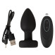 Anos RC Flashing Butt Plug with Vibration Black