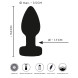 Anos RC Flashing Butt Plug with Vibration Black