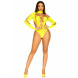 Leg Avenue Seamless Thong Back Bodysuit Neon Yellow