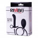 Rimba Latex Play Inflatable Anal Plug with Pump Black