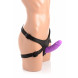 Strap U Double Charmer Silicone Double Dildo with Harness Purple