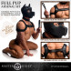Master Series Full Pup Arsenal Set Neoprene Puppy Hood, Chest Harness, Collar with Leash & Arm Bands Black