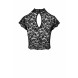 Noir Handmade F303 Essence Lace Top with High Collar