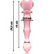 Ibiza Nebula Model 21 Dildo Borosilicate Glass 20.5x3.5cm Pink