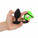 Ouch! Glow in the Dark Butt Plug with Cockring & Ball Strap