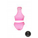 Ouch! Glow in the Dark Turtle Neck and High Waist Slip Neon Pink